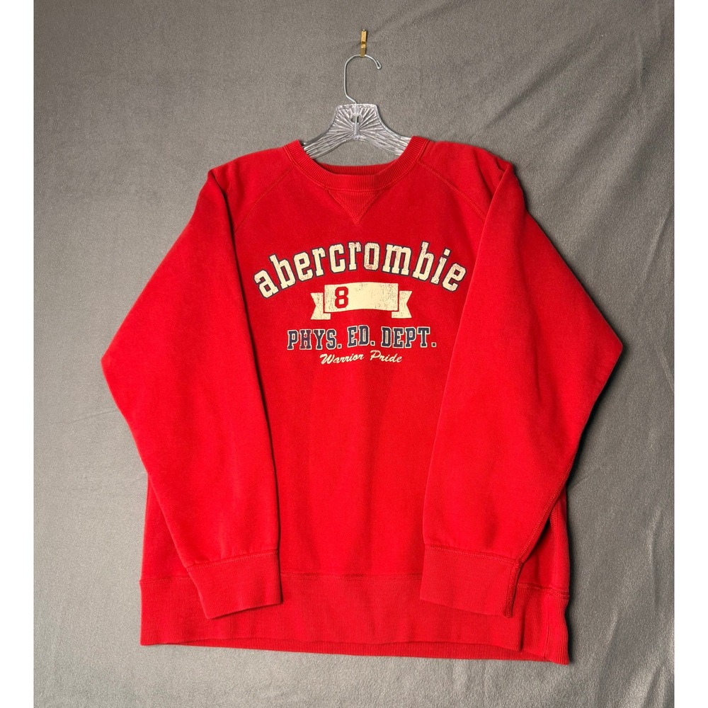 Abercrombie & Fitch Women's Red Sweatshirt Size XL Pullover Casual Cozy Top